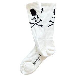 Mastermind World Back Skull Crew Socks White